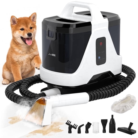 Portable Carpet and Upholstery Spot Cleaner Machine, 16Kpa Powerful Suction&Dual-Water Tank, Multi Suction Brush, Handheld Carpet Cleaner, Deep Stain Cleaning for Carpet, Car, Couches, Pets, Stairs