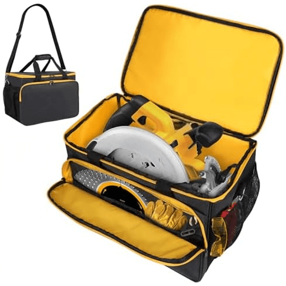 Portable Carry Bag Compatible with DEWALT 20V MAX Circular Saw DCS391B/DCS565B 6-1/2In,Storage Bag for DEWALT 20V MAX Circular Saw DCS570B/DCS573B7/DCS574B 7-1/4In,Tool Case with Multi-pocket,Black