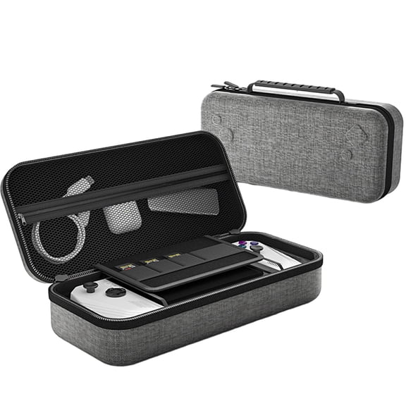Portable Carrying Bag for ROG Ally, EVA Shockproof, Travel Protective Case, Game Accessories Storage Bag-Grey