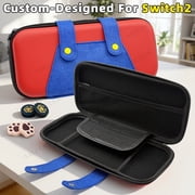 Portable Carrying Case for Nintendo Switch 2, Hard Shell Travel Storage Bag with 10 Game Card Slots, Waterproof Protective Case with Accessories Organizer