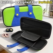 Portable Carrying Case for Nintendo Switch 2, Hard Shell Travel Storage Bag with 10 Game Card Slots, Waterproof Protective Case with Accessories Organizer
