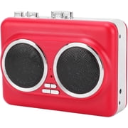 Portable Cassette Player with Auto Reverse, Convert Tapes to Digital Files via USB, Cassette Audio Player Tape to MP3 Converter, Powered by USB Power Cord or AA Battery - Red