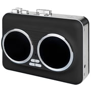 Portable Cassette Player with Auto Reverse, Convert Tapes to Digital Files via USB, Cassette Audio Player Tape to MP3 Converter, Powered by USB Power Cord or AA Battery - Black