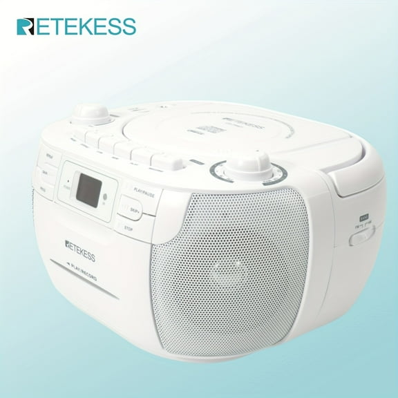 Portable Cassette Player, Your On-The-Go Music Player: Shining TR621 CD Player Boombox, Cassette Tape Player AM FM Portable Radio, Stereo Sound, USB And TF Card Playback Tape Recording, for Home.
