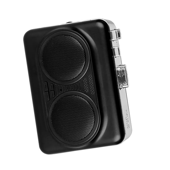 Portable Cassette Player, Stereo Dual Channel Tape to MP3 Converter, Black, Vintage Style Tape Recorder