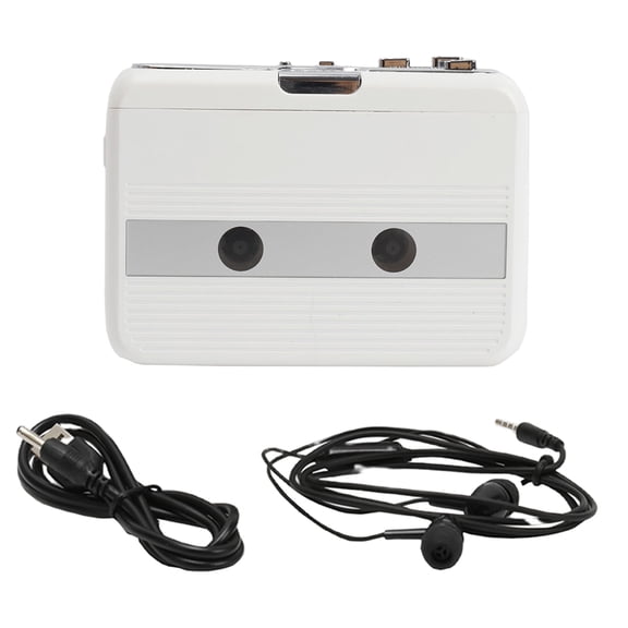 Portable Cassette Player Wireless Mode USB Import FM Search 3.5mm Headphone Port, Two Power Options Tape Set