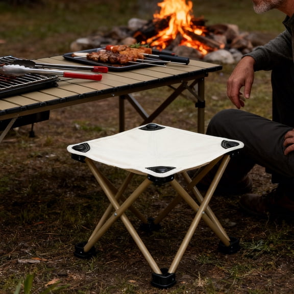 Portable Casual Camping Chair, Lightweight Outdoor Folding Seat for Beach, Picnic, and Tailgating