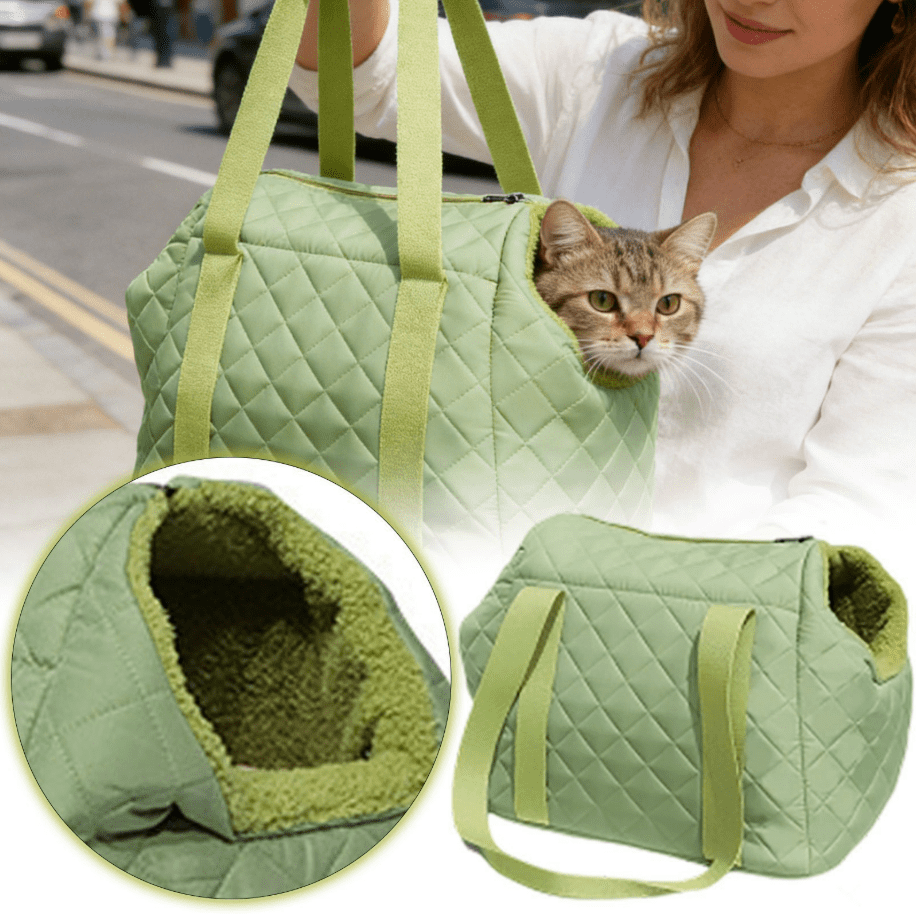 Portable Cat Dog Carrier Backpack, Winter Warm Plush Pet Travel Bag for Small Dogs Cats, Stress Relief House Style Carrier for Outdoor Hiking Car Travel, Soft Cloth Pet Sling
