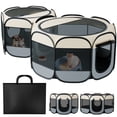 thumbnail image 1 of Dog Playpens Indoor Outdoor, DOMIPET 2 IN1  Pop-up Dog Pet Tent, Portable Mesh Pet Playpen, Foldable Dog Enclosure, Cat Cage Houses, 1 of 9