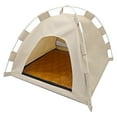 thumbnail image 1 of Portable Cat Tent Outdoor/Indoor Decorative Cats Cave Bed All Season Use for Indoor Cats and Small Dogs with Soft Cool Mat Outside Summer Cat House Large, 1 of 5