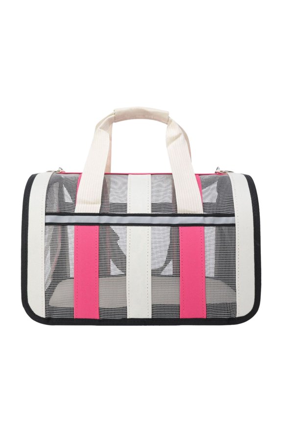 Portable Cat Travel Backpack Foldable Handbag with Soft Edges Breathable Durable Proof Net and Washable Pad