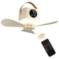 thumbnail image 1 of Portable Ceiling Fan with Light & Remote Control, 4 Speeds, Timer 1/2/6/8H, Tent Fan for Patio Canopy Tent Porch RV, 7200mAh, 1 of 10
