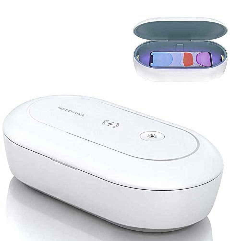 AD ALICE DREAMS Portable Cell Phone UV Light Sanitizer Box, Wireless Charger with USB Charging, UV Sterilizer Box with Aroma Diffuser, for Jewelry, Watches, Glasses