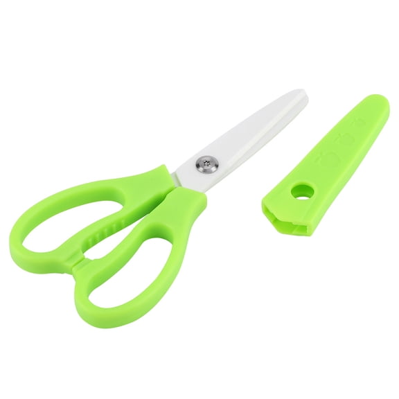 Portable Ceramic Food Vegetables Scissors Supplement Tool Multi-function for Baby(Green)