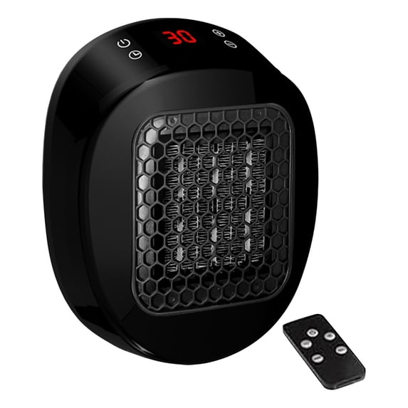 Portable Ceramic Heater with Thermostat, Indoor Plug-in Space Heater with Remote Control & Timer, Fast PTC Heating for Home, Office, Bedroom, and Bathroom, Overheat Protection