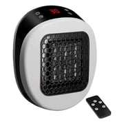 Portable Ceramic Heater with Thermostat, Indoor Plug-in Space Heater with Remote Control & Timer, Fast PTC Heating for Home, Office, Bedroom, and Bathroom, Overheat Protection