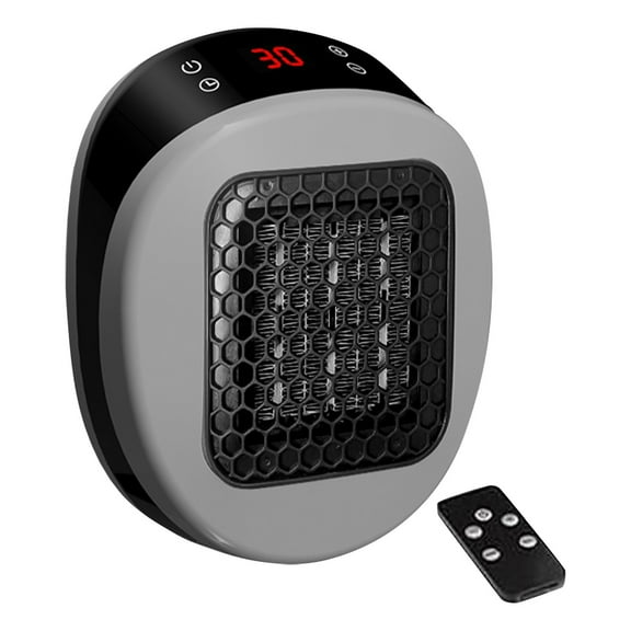 Portable Ceramic Heater with Thermostat, Indoor Plug-in Space Heater with Remote Control & Timer, Fast PTC Heating for Home, Office, Bedroom, and Bathroom, Overheat Protection