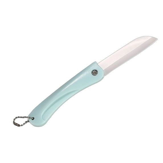 Portable Ceramic Pocket-Sized Folding Knife with Chain, Ideal for Travel, Camping, Picnics And Home Use