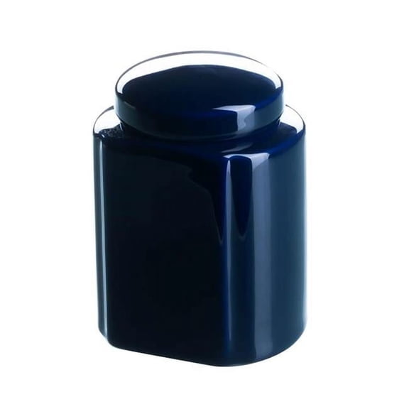 Portable Ceramic Tea Canister Tea Caddy Tins Containers, Dark Blue