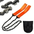 thumbnail image 1 of Portable Chain Saw, 24-Inch Fast Cutting Survival Saw, Bi-Directional Manganese Steel Hand Saw with Pouch for Camping Outdoor Tools, Orange, 1 of 7