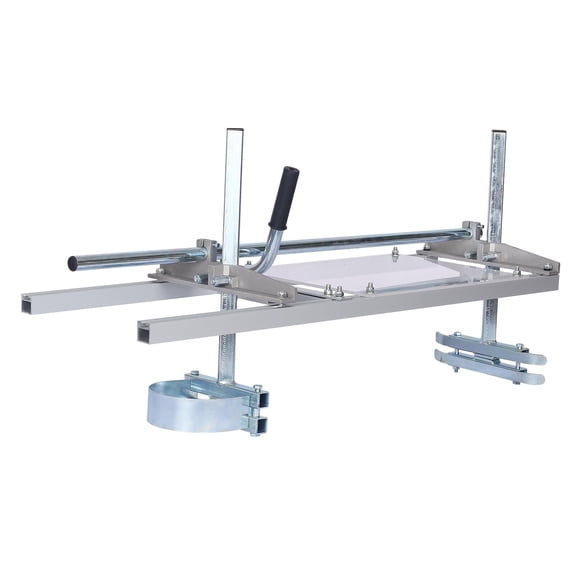 Portable Chain Saw Mill Aluminum Steel Planking Lumber for Homeowners Woodworkers Carpenters, Adjustable 14-36 Bar Size Silver Planking Milling