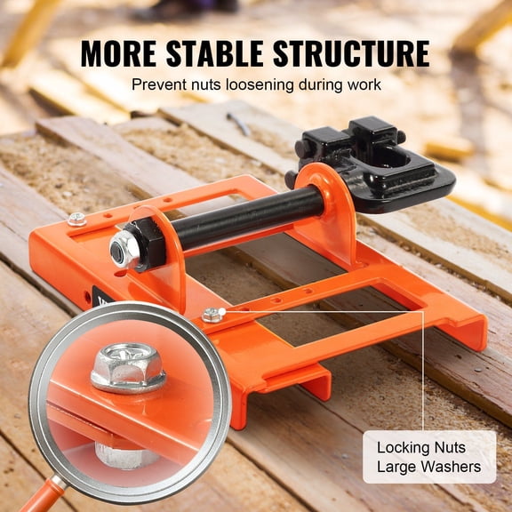 Portable Chainsaw Mill, 2"-6" Adjustable Wood Milling Guide, Cast Iron Lumber Cutting Attachment for Timber and Logs Lightweight for Builders