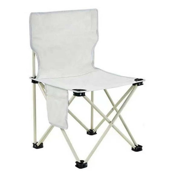 Portable Chair - Lightweight Folding Chair for Camping - Supports 300 Lbs - Perfect for Outdoor Adventures - White Chair