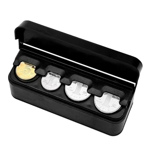 Portable Change Holder for Most Car Trucks Accessories Black Coin Purse Box Sturdy Black Coin Organizer