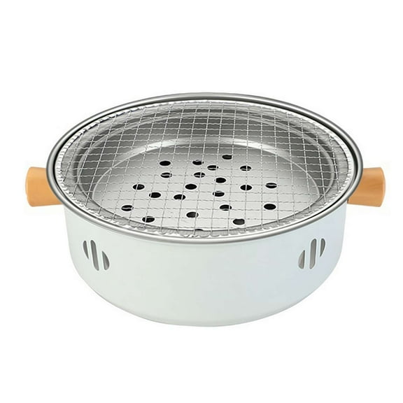 Portable Charcoal Barbecue Grill, Charcoal Grill, Mini Charcoal BBQ Grill Multifunctional Charcoal Grill Smokeless Camping Round Charcoal for Grill, Home Picnic Tabletop YZFF