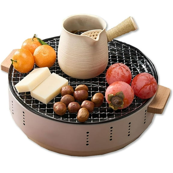 Portable Charcoal Grill, 12 Inch Mini BBQ Grill Multipurpose Outdoor Charcoal Grill Stove Tabletop Barbecue Grill for Camping RV Picnic Backyard (Grill)