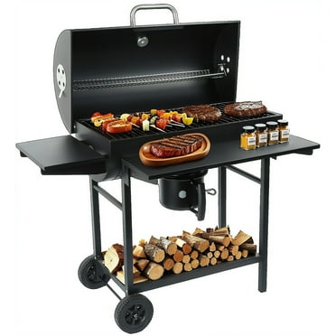 laraVist Portable Charcoal Grill with 450 SQ In Cooking Area, Removable Ash Pan & Foldable Tables