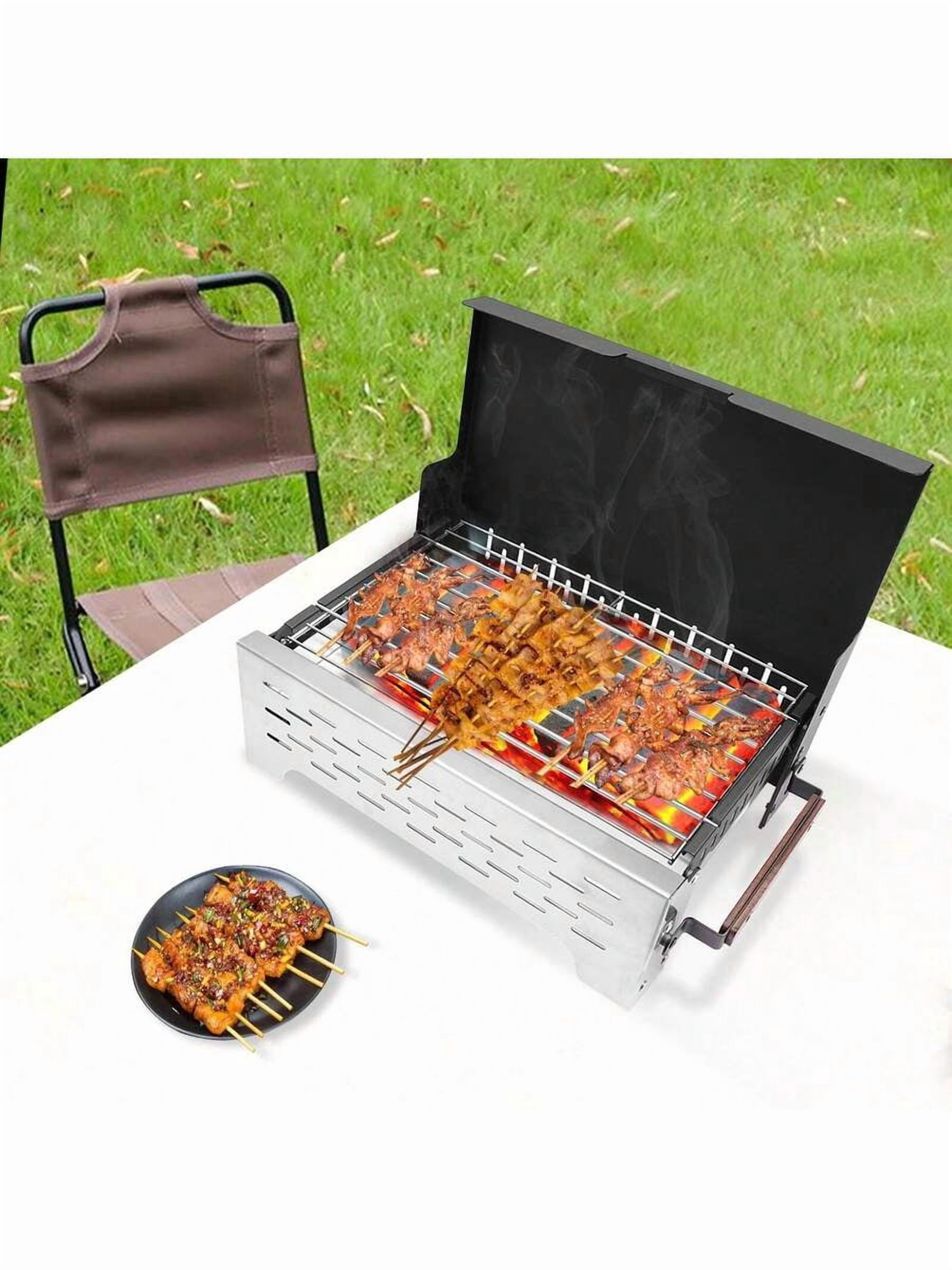 Portable Charcoal Grill For Camping - Small Camping Charcoal Grills, Tabletop Outdoor Grills, Mini Portable Grills, Table Top Portable Grills, Barbecue Grill, BBQ Pit Grill Charcoal