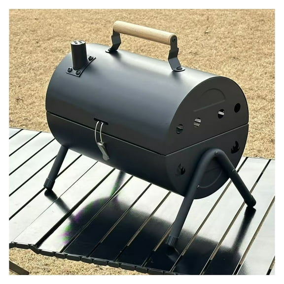 Portable Charcoal Grill - Small Tabletop BBQ Grill for Camping, Backyard, Patio - Heavy Duty Steel, Easy Assembly, 1-3 Person