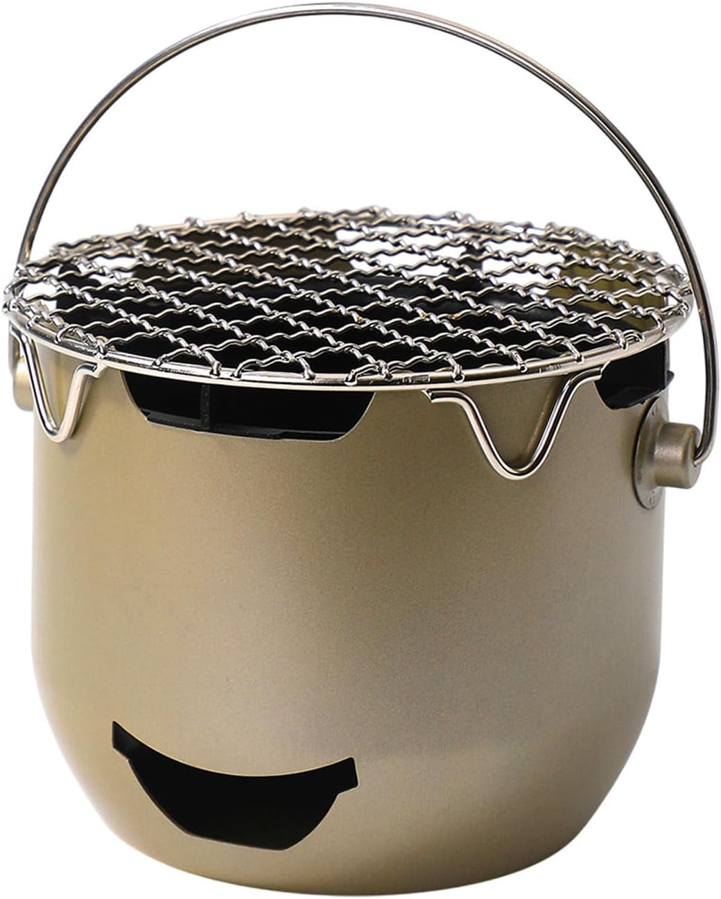 Portable Charcoal Grills, Stainless Steel Mini harcoal BBQ Grill, Small Outdoor Cooking Grill for Camping, Grilling Backyard, RV, Picnic