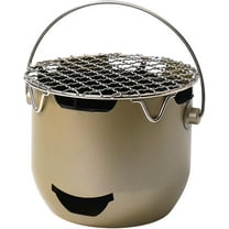 Portable Charcoal Grills, Stainless Steel Mini harcoal BBQ Grill, Small Outdoor Cooking Grill for Camping, Grilling Backyard, RV, Picnic