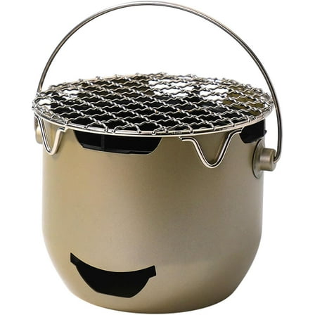 Portable Charcoal Grills, Stainless Steel Mini harcoal BBQ Grill, Small Outdoor Cooking Grill for Camping, Grilling Backyard, RV, Picnic