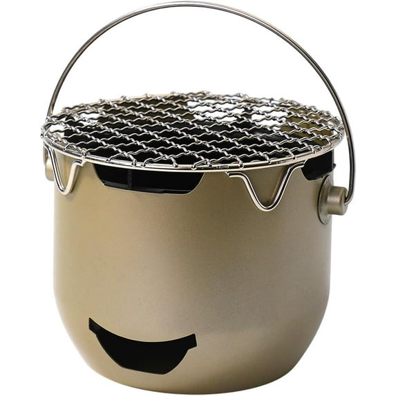 Portable Charcoal Grills, Stainless Steel Mini harcoal BBQ Grill, Small Outdoor Cooking Grill for Camping, Grilling Backyard, RV, Picnic