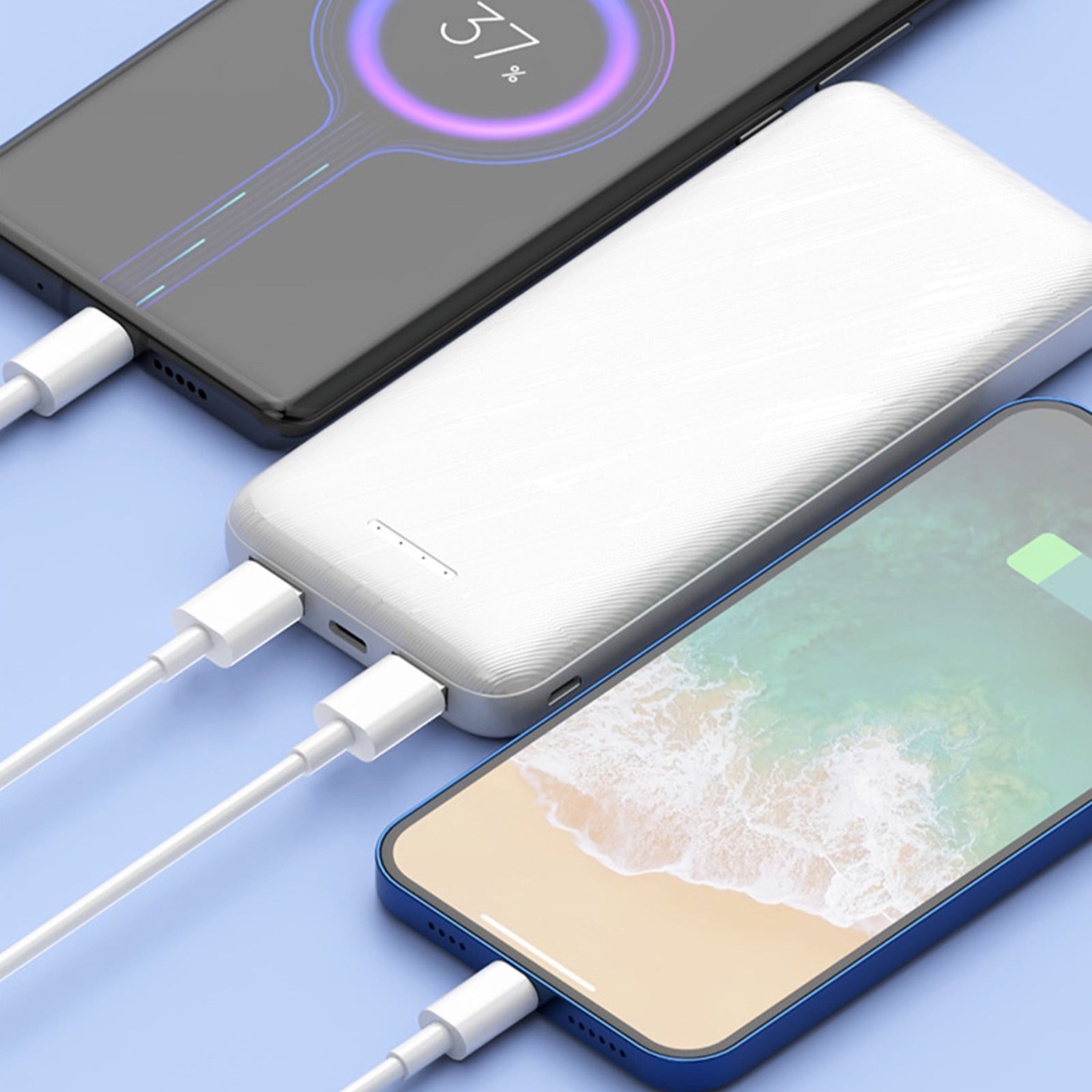 Portable Charger, 10000mAh Fast Charging Power Bank with Dual USB, Type ...