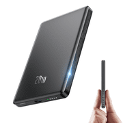 Magnetic Portable Charger, Ultra Slim 10000mAh Magnetic Power Bank, 20W PD Fast Charging Wireless Power Bank Compatible with iPhone 17/16/15/14/13 Pro Max, Black