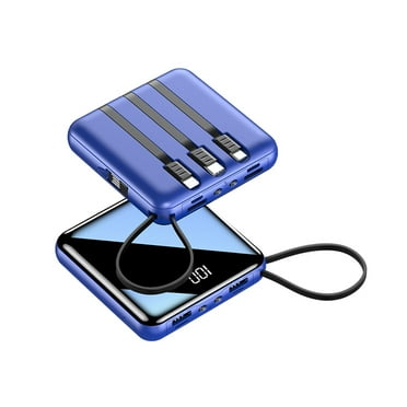 Portable Charger 20000mAh, 2.1A Dual USB Port Output External Battery Pack, Fast nput Power Bank for Smartphone, Blue