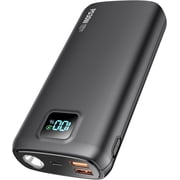 Portable Charger ,40000mAh Power Bank PD 30W Quick Charging, Flashlight for Camping or Emergency Use,LED Power Percentage Display(Carbon Black)