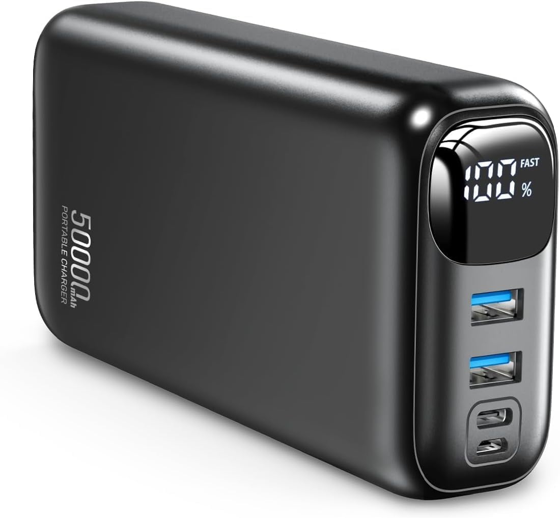 Portable Charger 50000mAh Power Bank - 22.5W Fast Charging External Battery Pack,USB-C Phone for iPhone 17/16/15/14/13 Pro Android , Travel Camping Essential