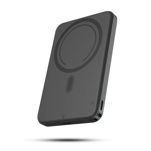 Portable Charger, 5000mAh Power Bank for iPhone, 20W PD Fast Charging, Ultral Slim Wireless Battery Pack Compatible with 17 16 15 14 13 12, Perfect Gift for Family, Black