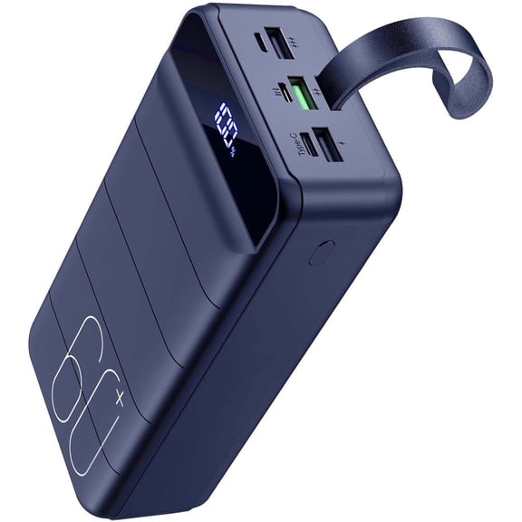 Portable Charger 60000mAh Power Bank - 22.5W Fast Charging External Battery Pack, LED Display USB C Portable Cell Phone Charger for iPhone, Samsung Galaxy, Android, Camping, Travel