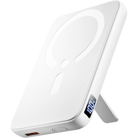 Portable Charger with Built in Cables, 10000mAh Power Bank Fast Charging with Foldable Wall Plug Charger, PD20W Compact Battery Pack Travel Essentials for iPhone 17/16/15 Series,Samsung,Tablets