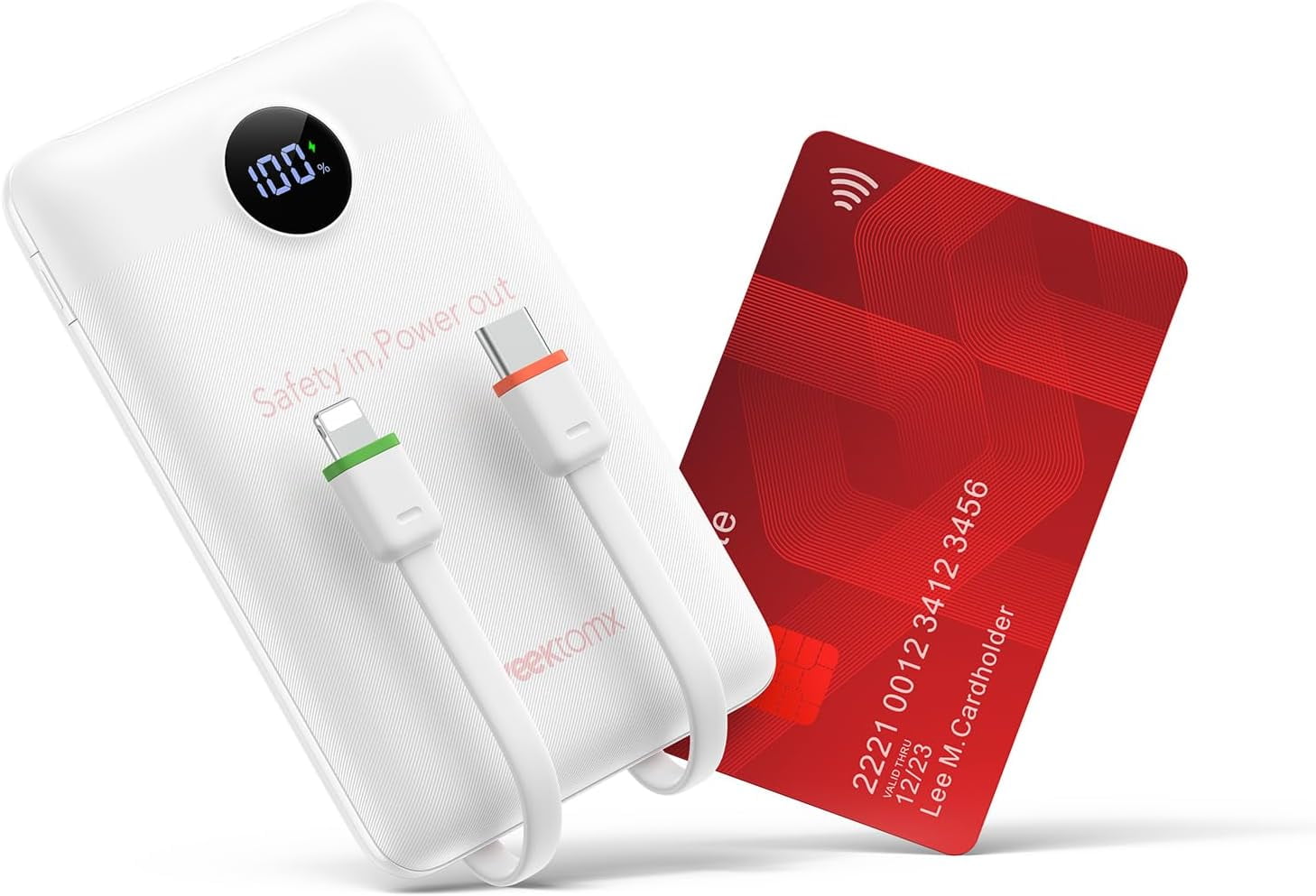 Portable Charger Built-in Cables, Power Bank for iPhone, Fast Charge USB C Battery Pack Travel Essentials Powerbank Compatible with iPhone 17/16/15/14, Samsung S25/24