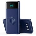 thumbnail image 1 of Portable Charger with Built-in Cables and iWatch Charger,10800mAh QC4.0+PD 25W Fast Charging USB C Power Bank,6 Outputs LCD Display Battery Pack for iPhone 16/15/14/13/12 Series,Apple Watch-Deep Blue, 1 of 7