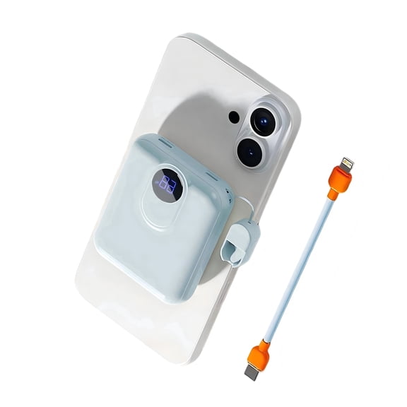 Magnetic Portable Charger, Ultra-Light 10000mAh 22.5W Power Bank, USB-C In & Out Fast Charging, Wireless Powerbank Compatible with iPhone 17/16/15/14 Samsung S22/S21 iPad etc (Blue)