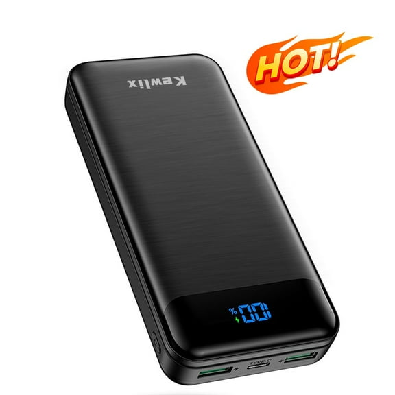 Portable Charger Power Bank, 20000mAh, 30W PD QC 4.0 Fast Charging, Travel Battery Pack with USB-C, LED Display, 3 Outputs, 2 Inputs for iPhone Samsung Laptop