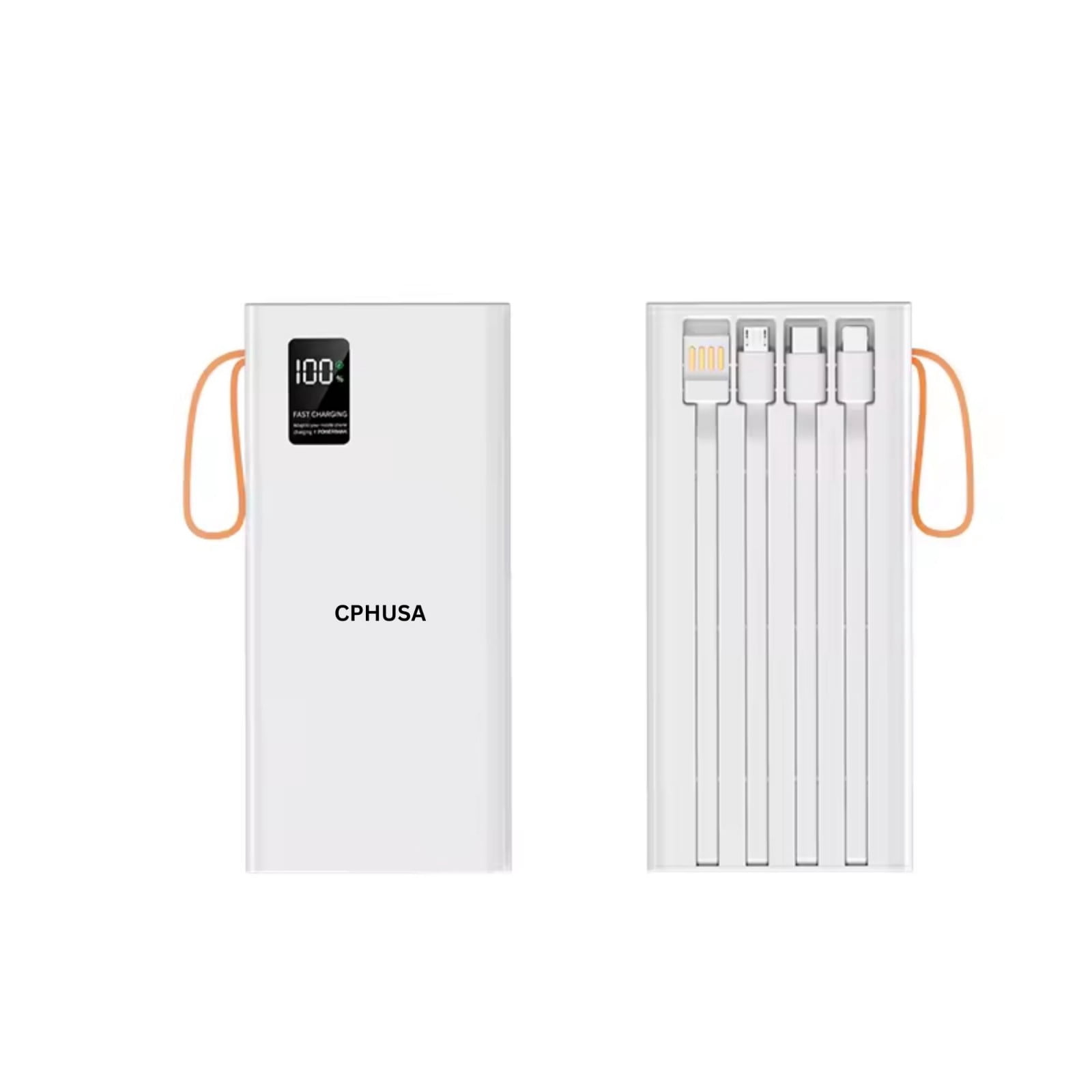 Portable Charger Power Bank 50000mAh, 22.5W Fast Charging USB Power Bank, External Battery Pack Battery Bank with LED Digital Display, 4 USB Output Phone Charger for iPhone, Samsung, Android (White)